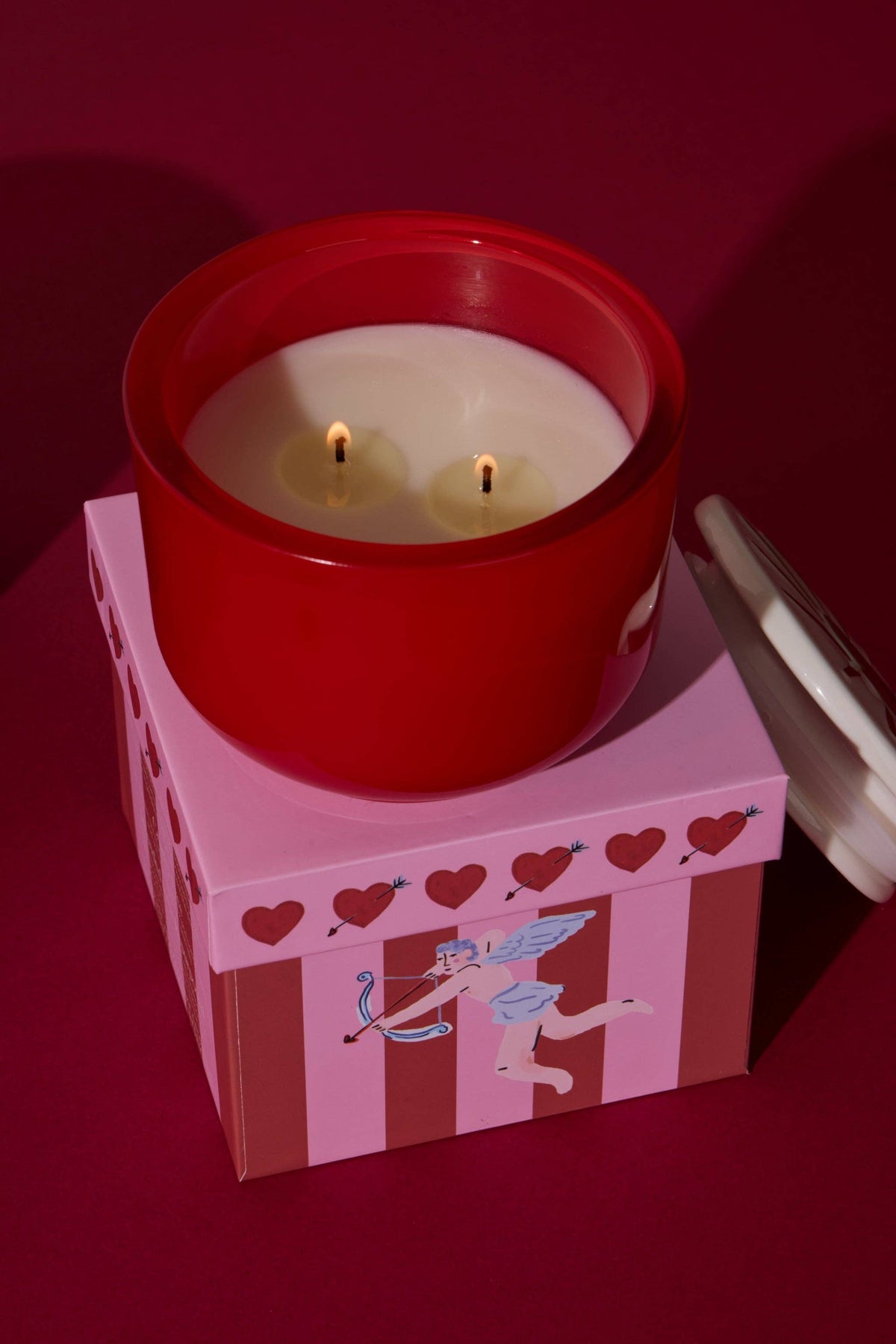 Paddywax Charmed Glass Candle Heart - Wild Fig & Rose