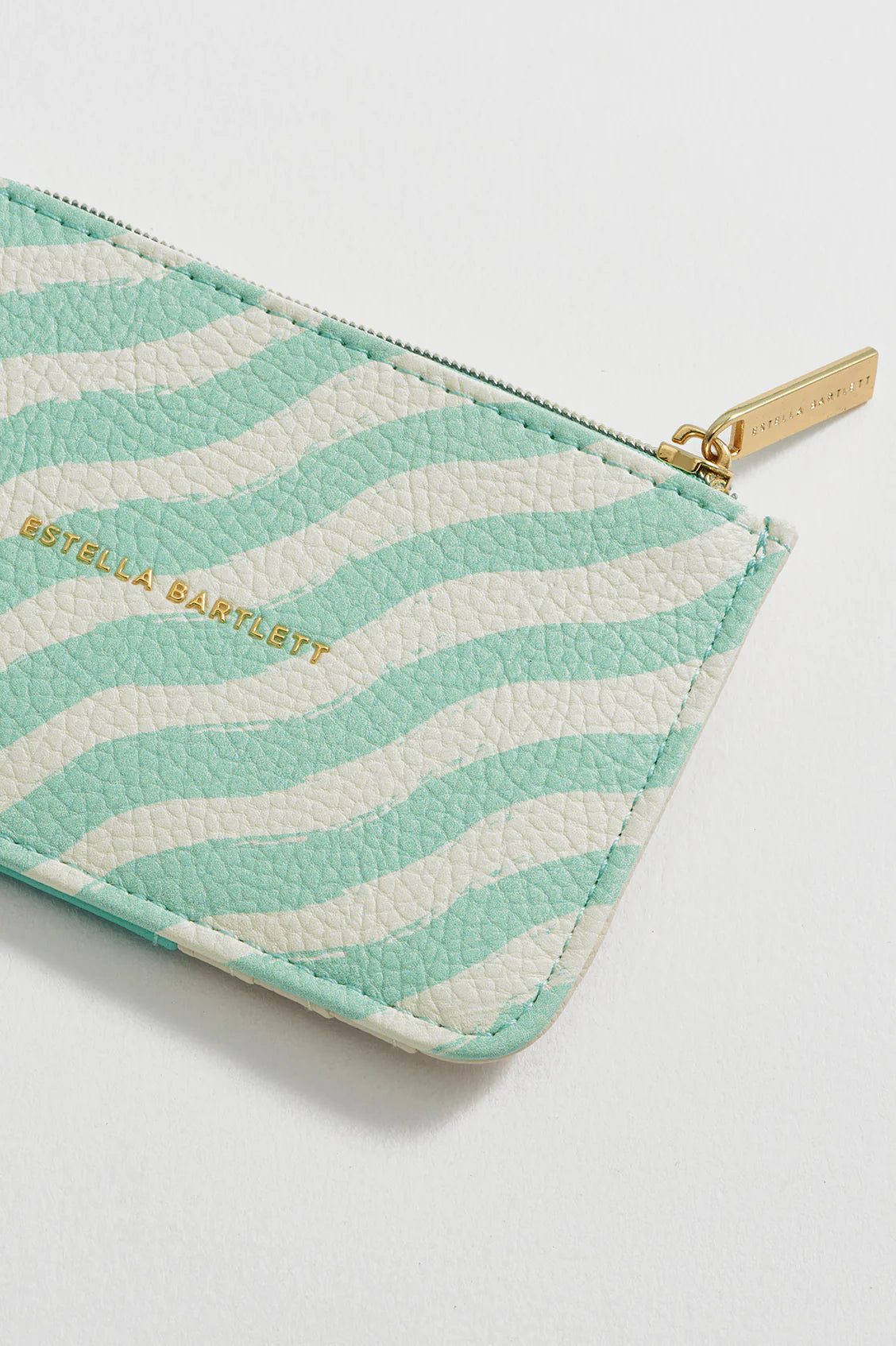 Mint Wiggle Print Card Purse