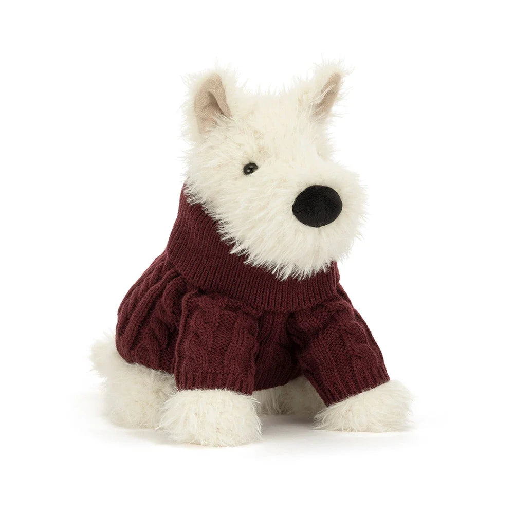 Jellycat Munro Scottie Dog 'Winter Jumper' (25cm)