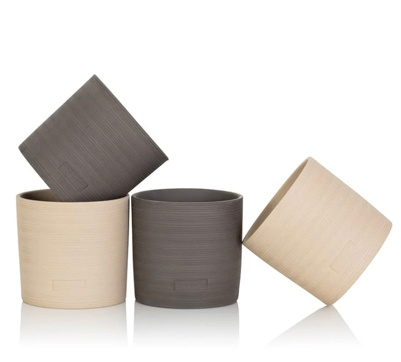 Cream Stoneware Houseplant Pot