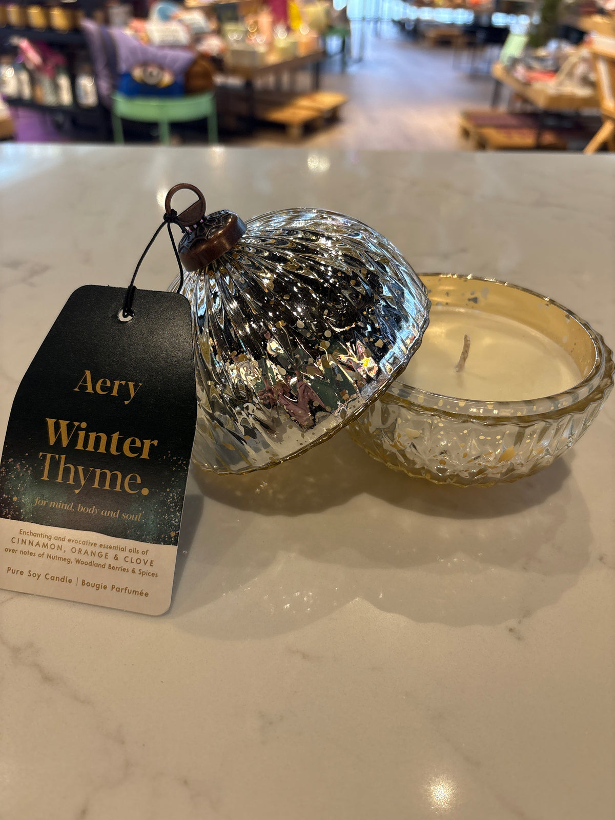 Winter Thyme Scented Candle Ornament