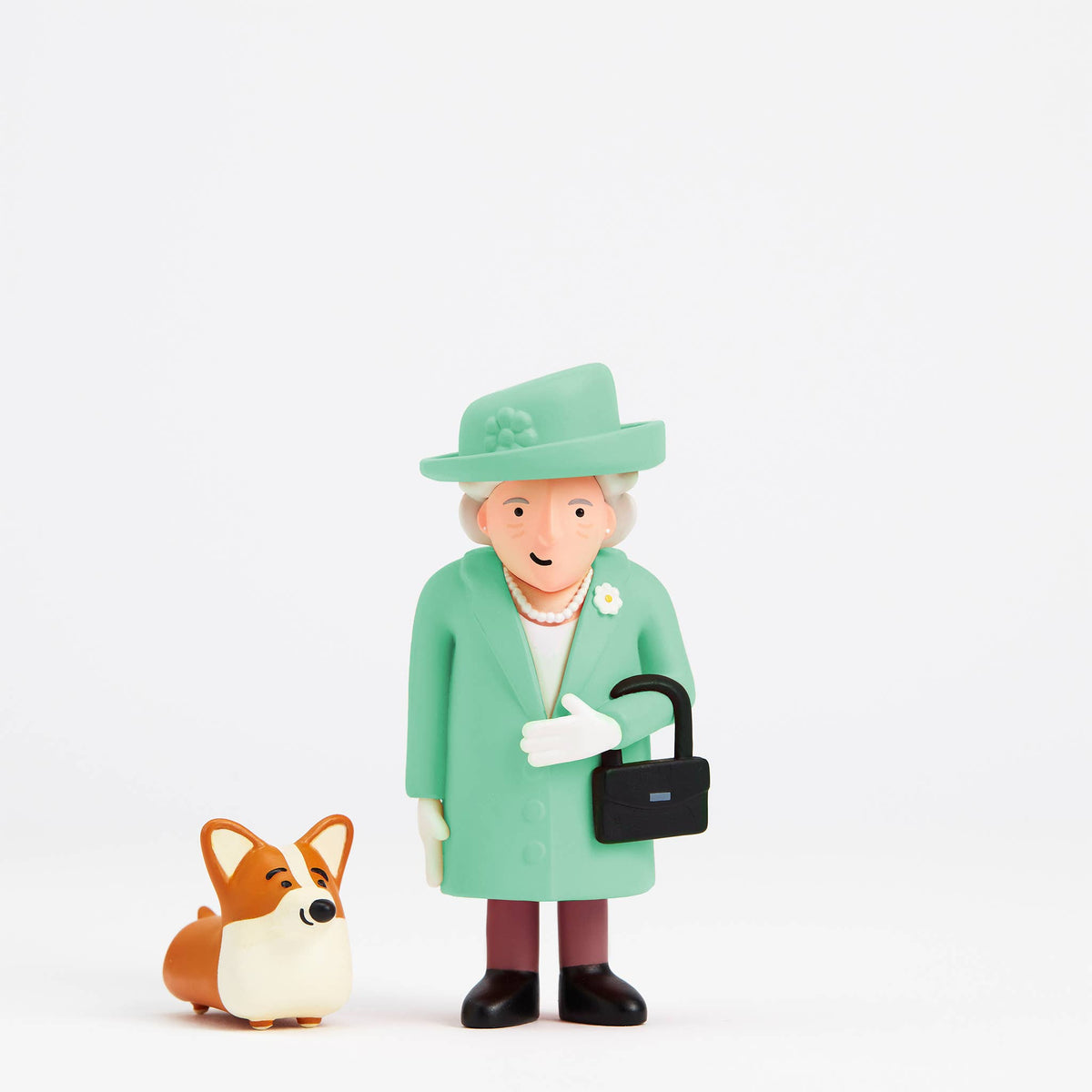 Queen Elizabeth & Royal Corgi – London Souvenir  Best Seller: Green