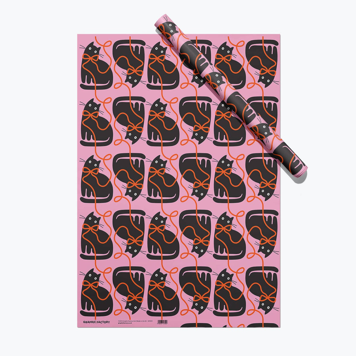 Ribbon Cat - Gift Wrap | Wrapping Paper | Craft Paper