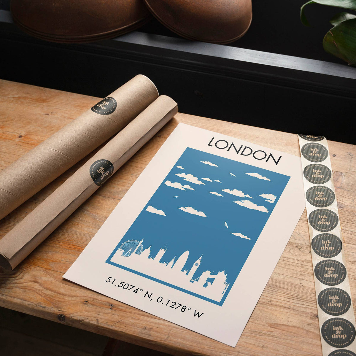 London Tourist Style Poster Print