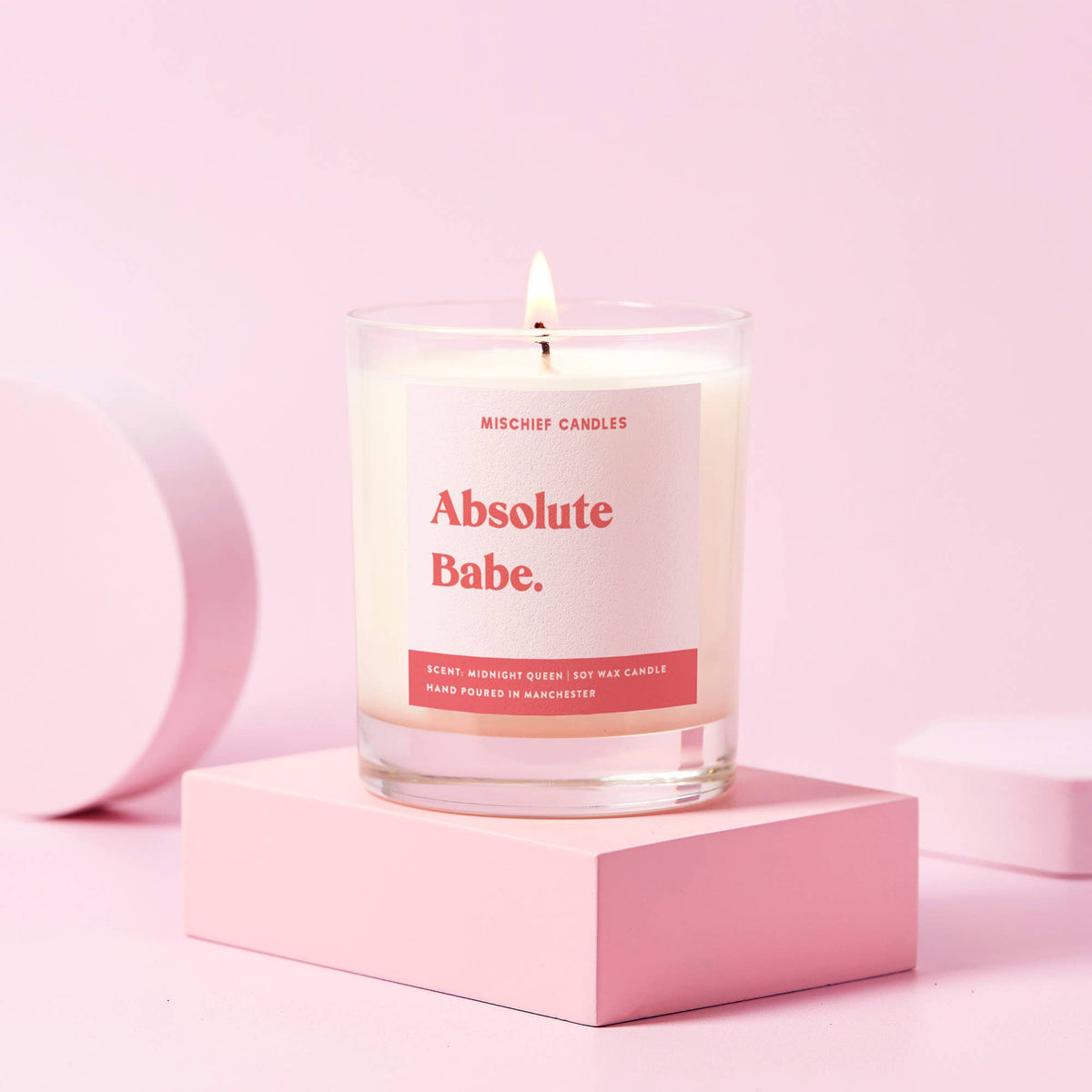 Friendship Gift Funny Gift For Her Candle Absolute Babe: Pink / Secret Beach Club / 30cl