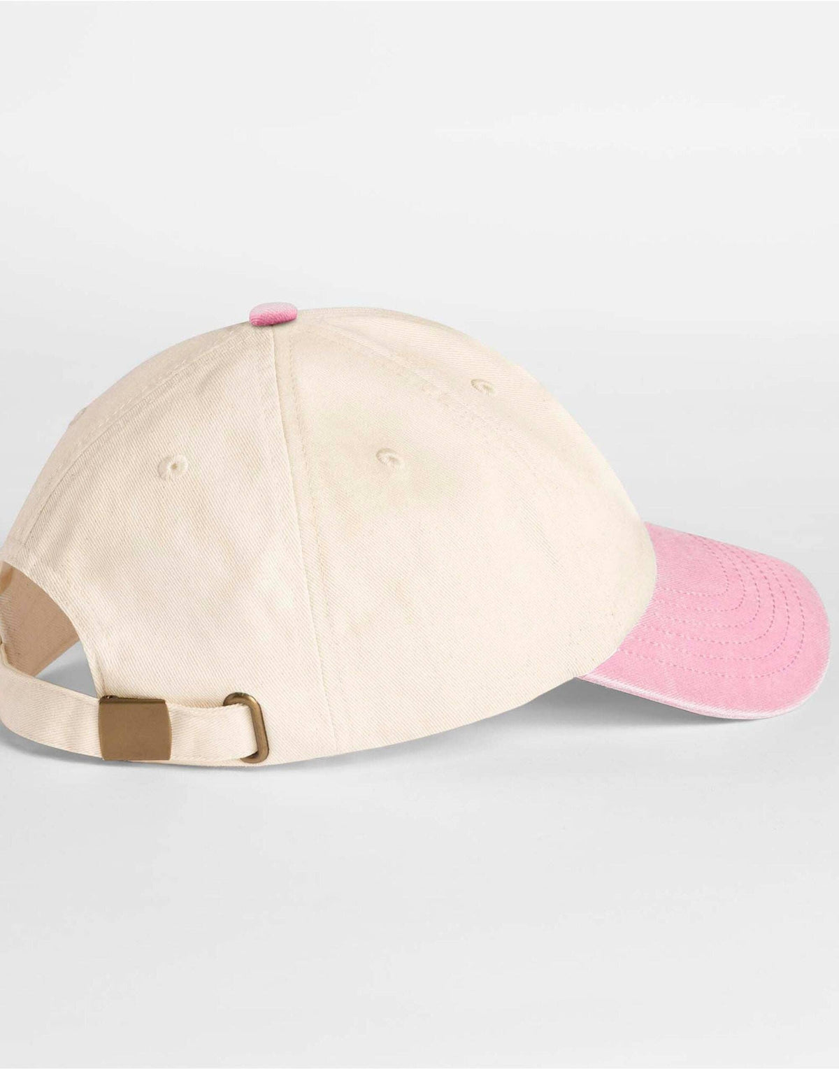 Beechfield Contrast Peak Vintage 6 Panel Dad Cap | Unisex | 100% Cotton | 8 Colours | One Size: Natural/Vintage Brown / One Size