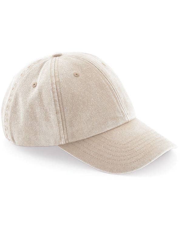 Beechfield Low Profile Vintage Cap | Unisex | Heavy Washed Cotton | 19 Colours | One Size: Vintage Black / One Size