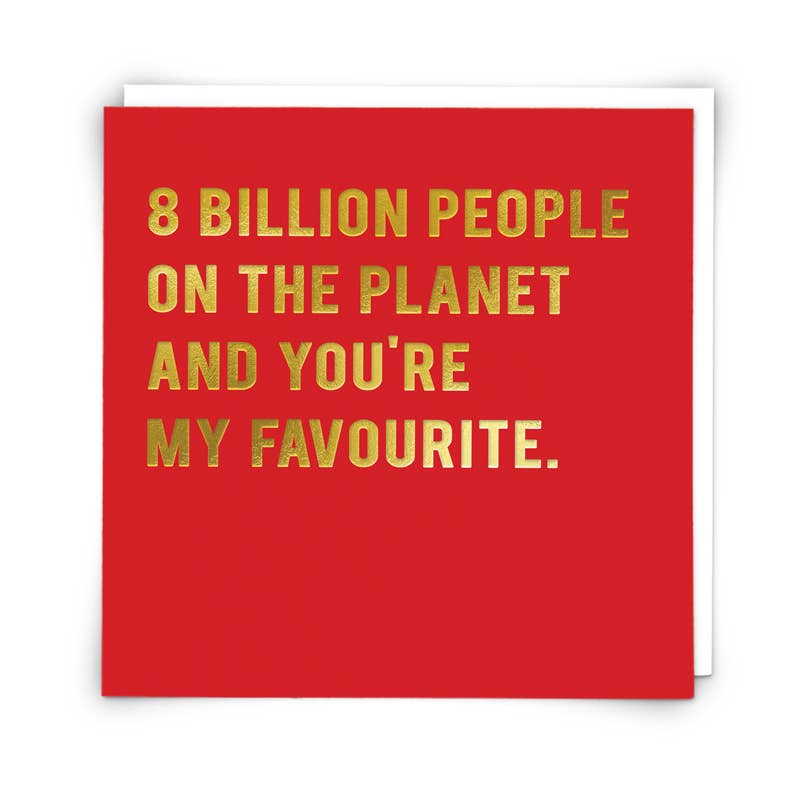 Billion Red Greetings Card