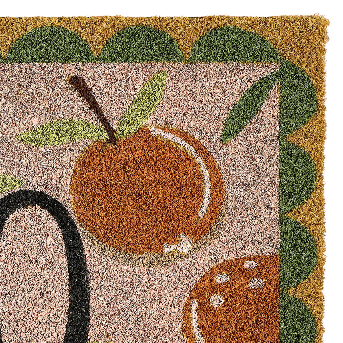 My Mat Printed Coir Ciao Orange Doormat: 45x75
