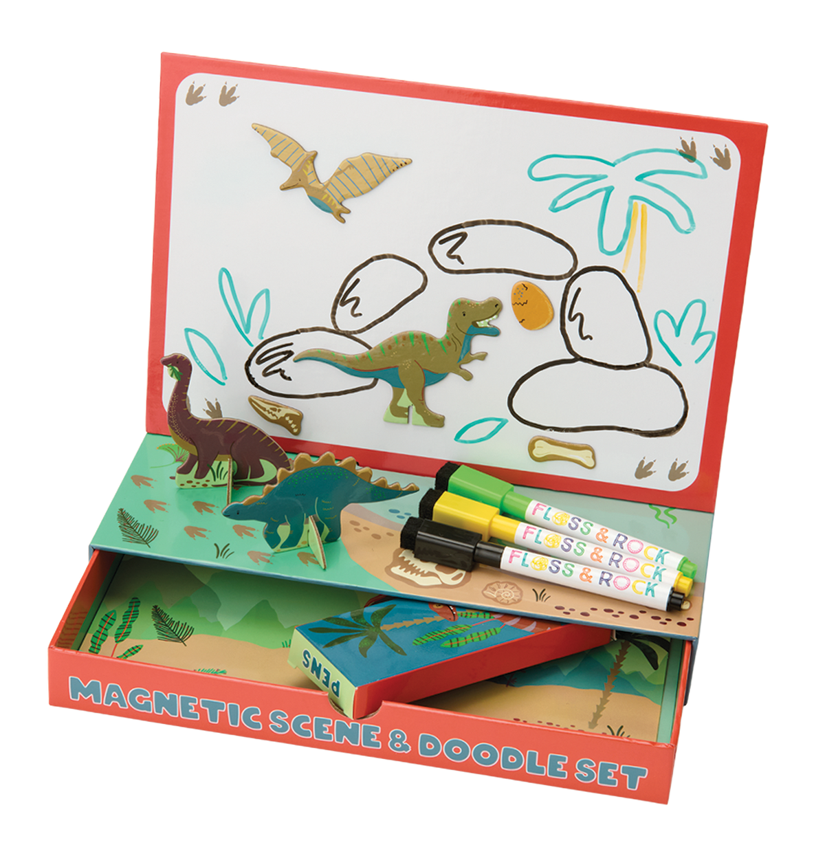 Dino Magnetic Scene & Doodle Set