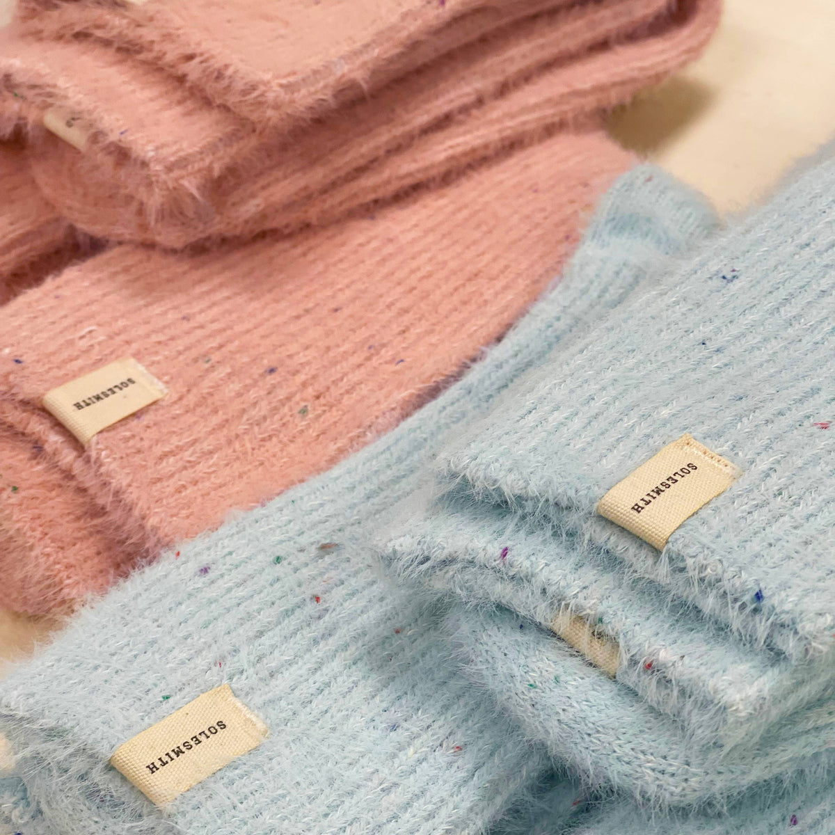 Fluffy Sprinkles Style Luxury Cosy Socks: Women's Pink Confetti 4-7