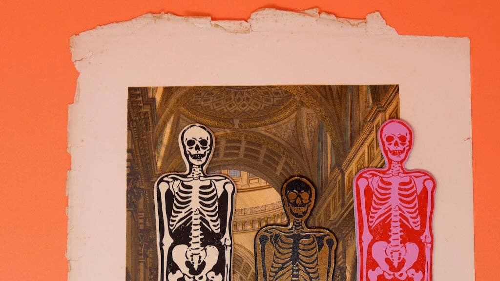 Skeleton Bookmark - You Read Right Through Me: Black