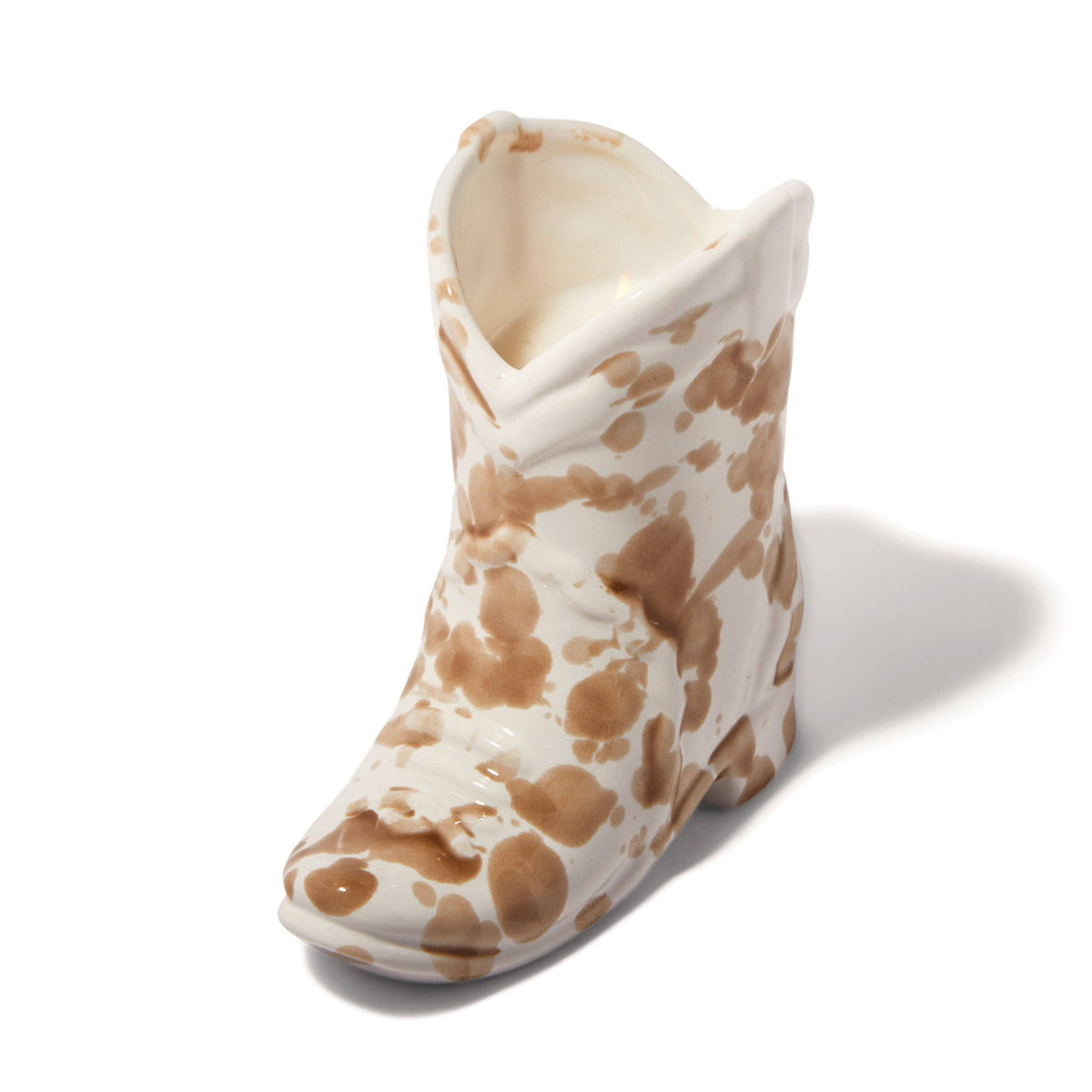 Paddywax Nashville Ceramic Boot Candle - Desert Peach