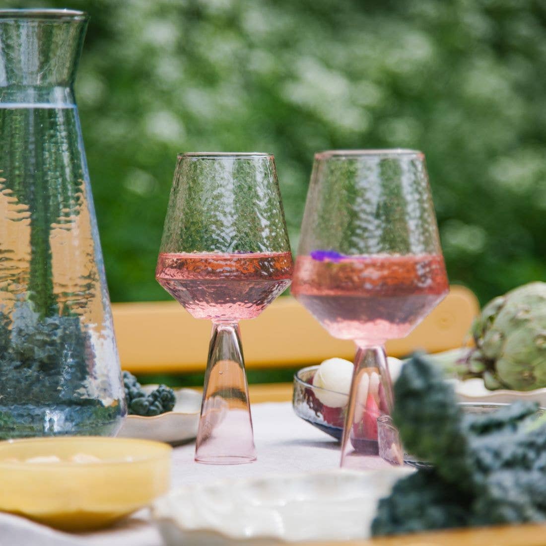 Wine Glass Claude | Set of 2 | Wine glass set | pink: Glass
