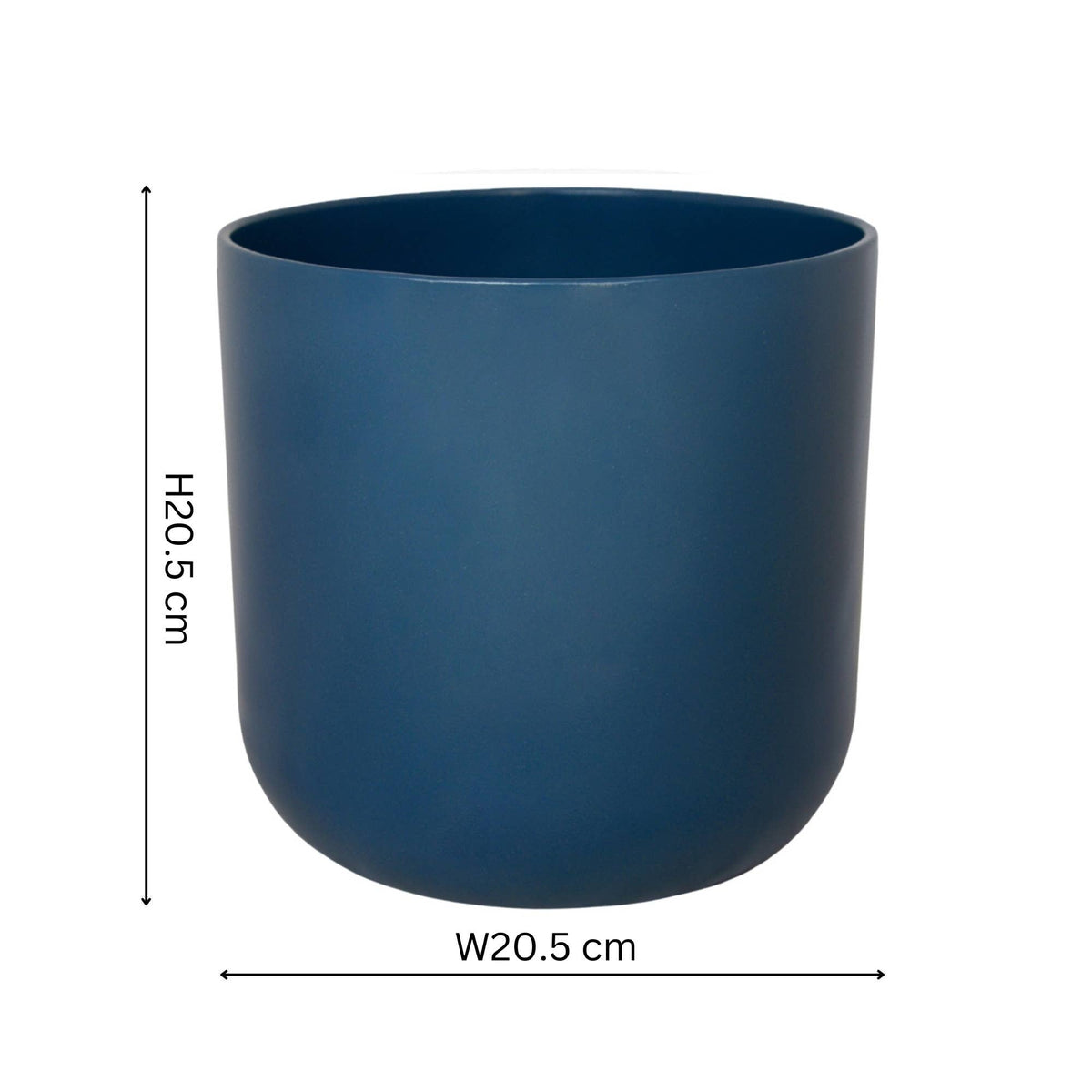 Lisbon Ceramic Indoor Planter H20.5cm D20.5cm: Anthracite