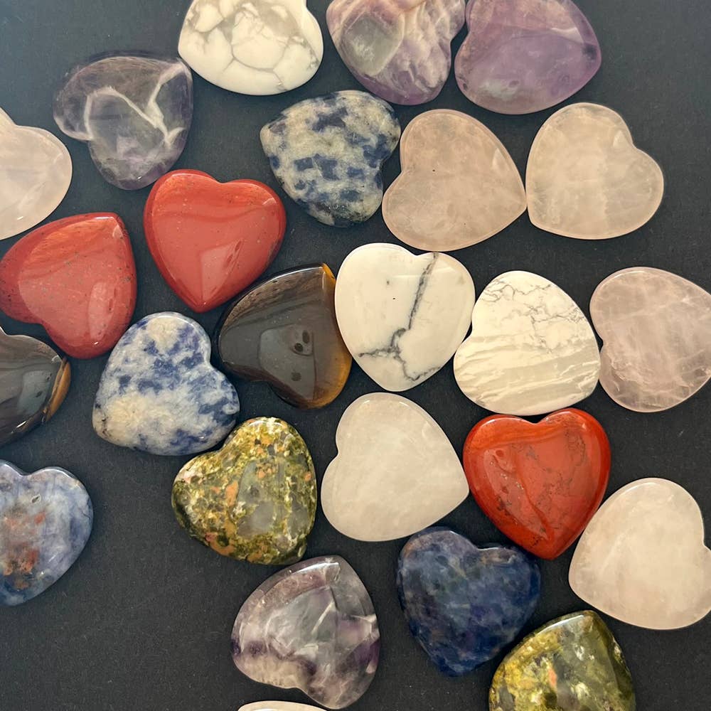 Mini Crystal Heart, 2cm: Clear Quartz