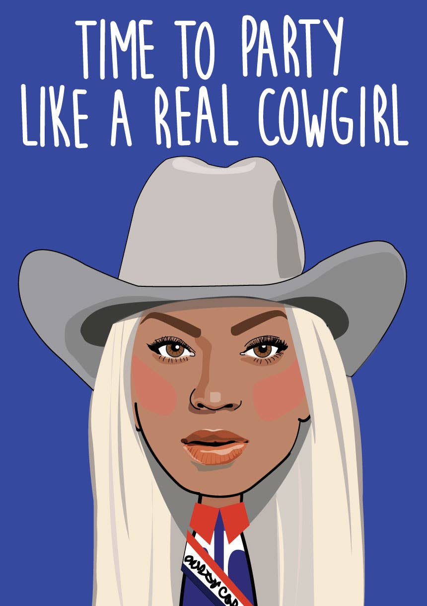 Cowboy Carter Birthday Card