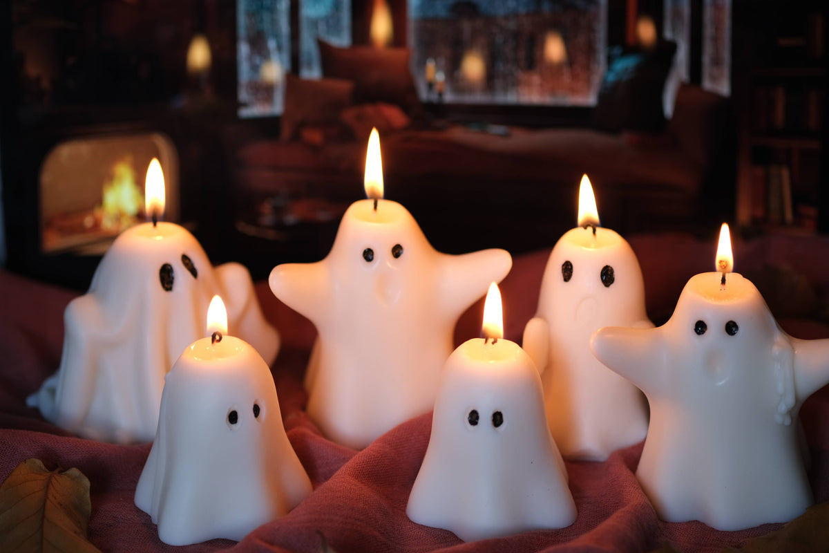 Ghost Candles / Halloween Candles: White / B
