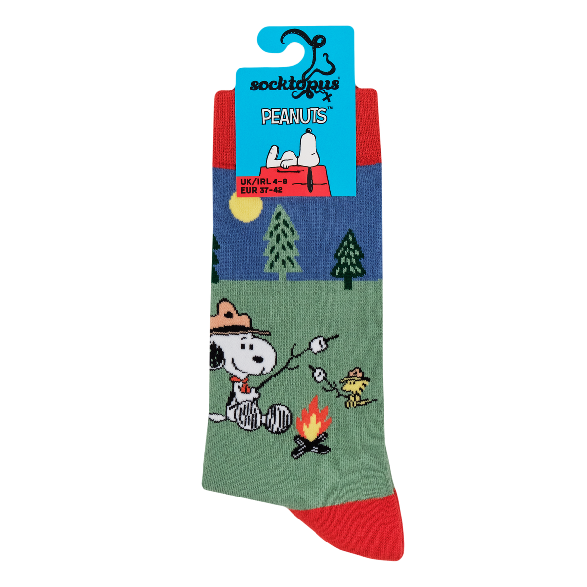 Happy Campers Socks - Peanuts: GREEN / L (UK 9-12 / EU 43-46 / US 10-13)