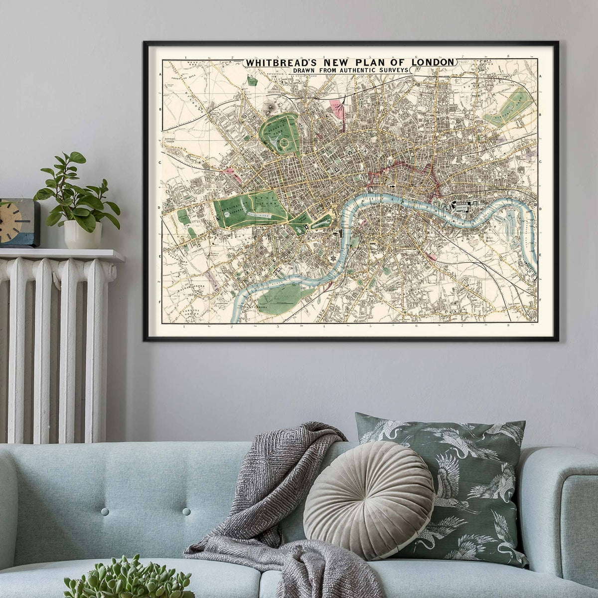 Whitbreads New Plan Of London 1853: Gloss / 15 ¾ x 19 ⅝ in | 40x50 cm
