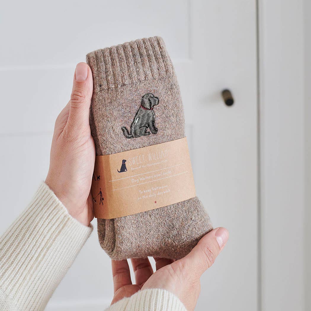 Dog Walking Socks - Cockapoo / Labradoodle (Chocolate)