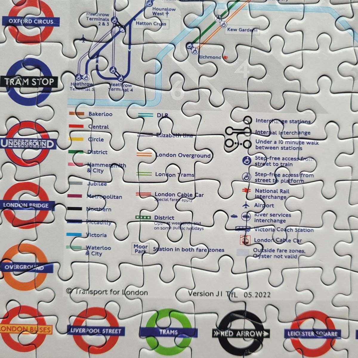 TfL London Tube Map 500 Piece Jigsaw Puzzle