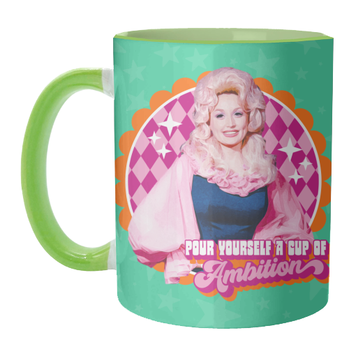 Mugs 'Dolly Pour Yourself a Cup of Ambit: Mug Colour Inner & Handle 11oz - Orange