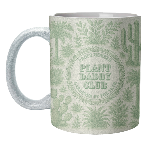 Mugs 'Plant Daddy Club - Gardener of the: Mug Colour Inner & Handle 11oz - Green