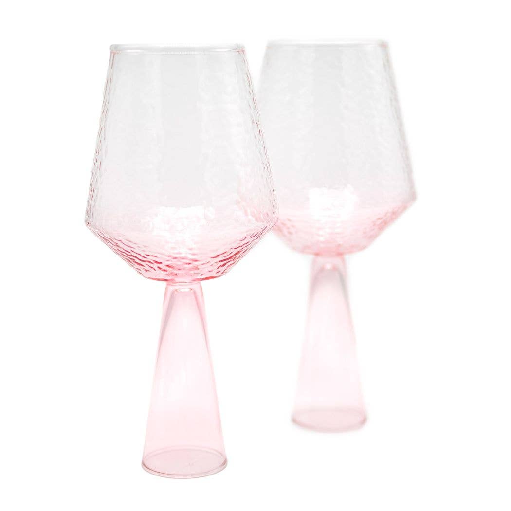 Wine Glass Claude | Set of 2 | Wine glass set | pink: Glass