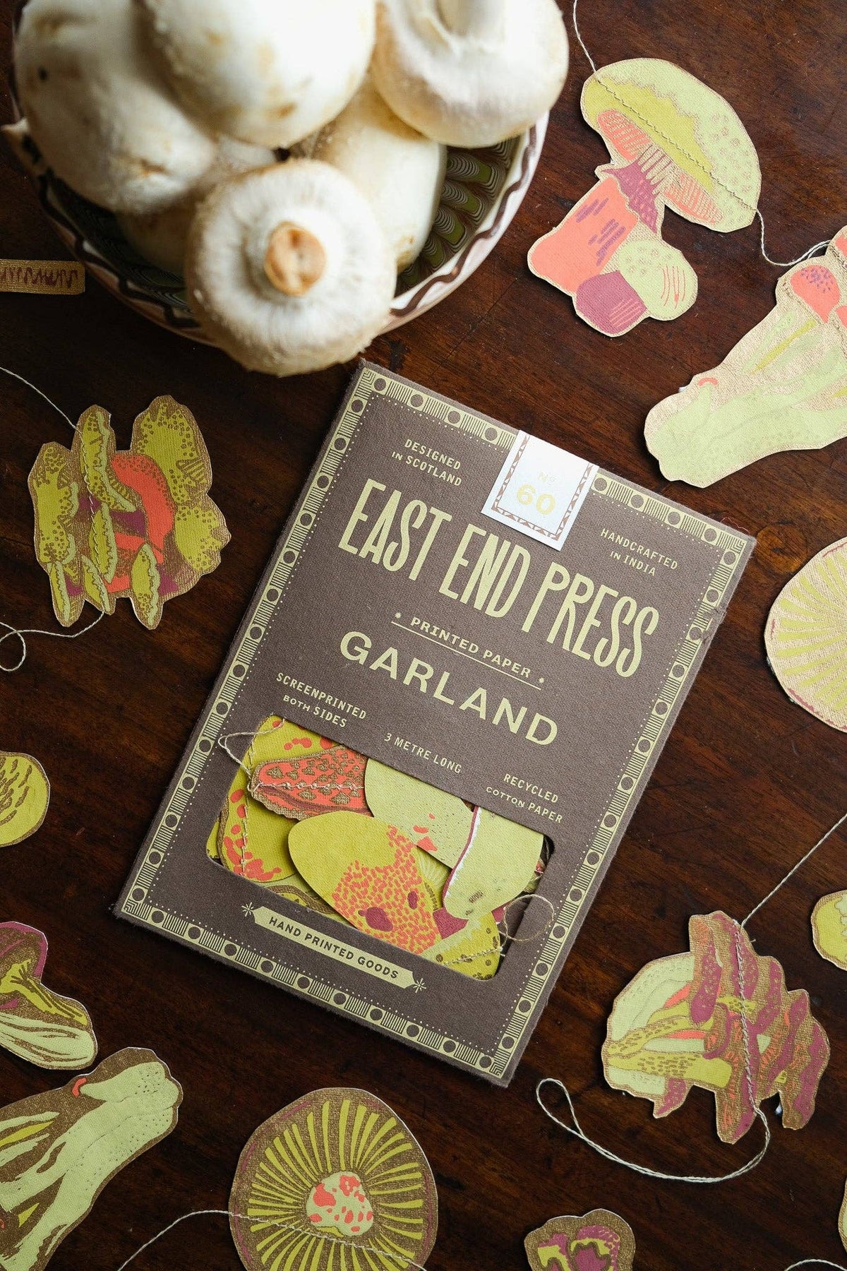 UK/EU: Mushroom Sewn Garland