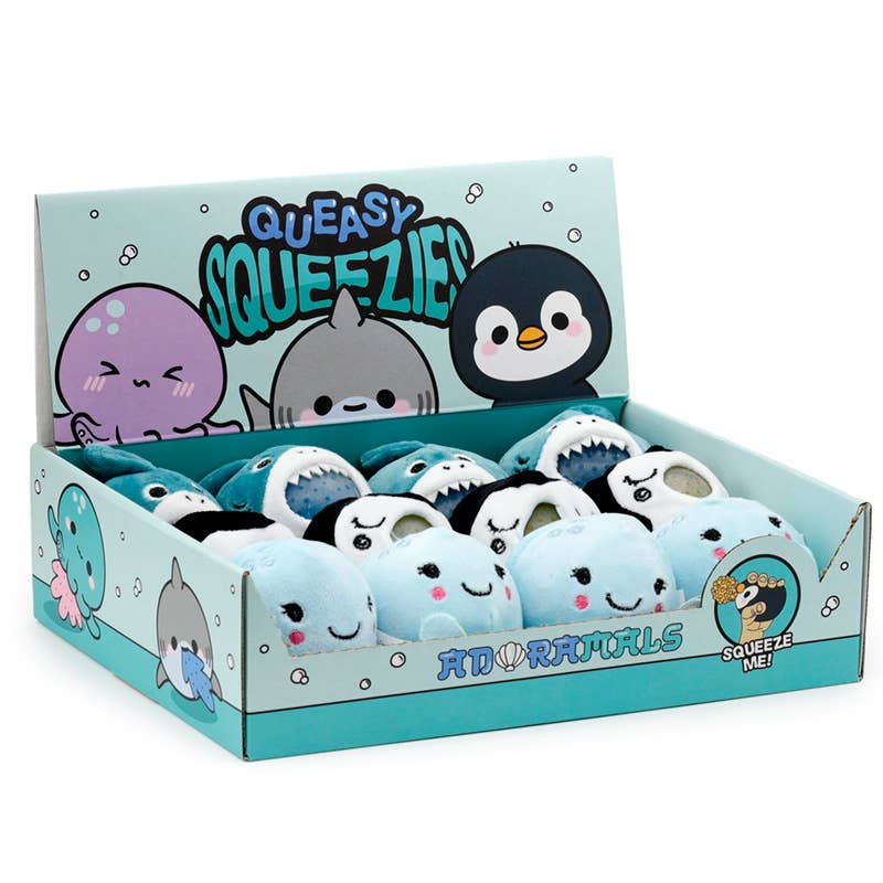 Sealife Octopus, Shark and Penguin Plush Squeezy Toy
