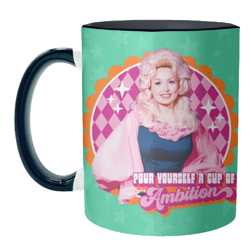 Mugs 'Dolly Pour Yourself a Cup of Ambit: Mug Colour Inner & Handle 11oz - Orange
