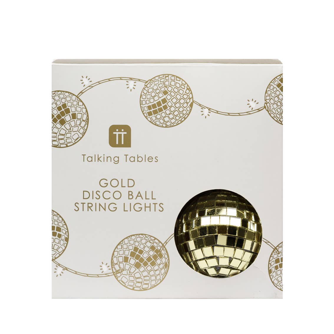 Gold Disco Ball String Lights | 1.5m |