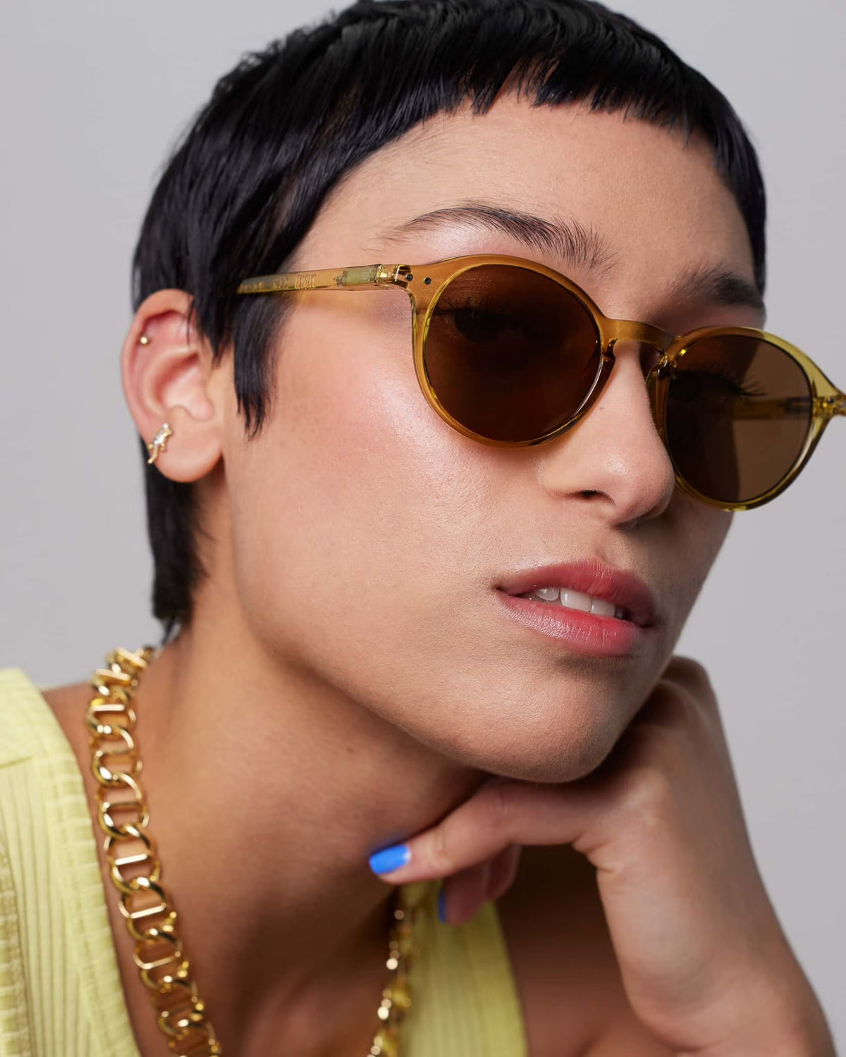 #D GOLDEN GREEN SUNGLASSES