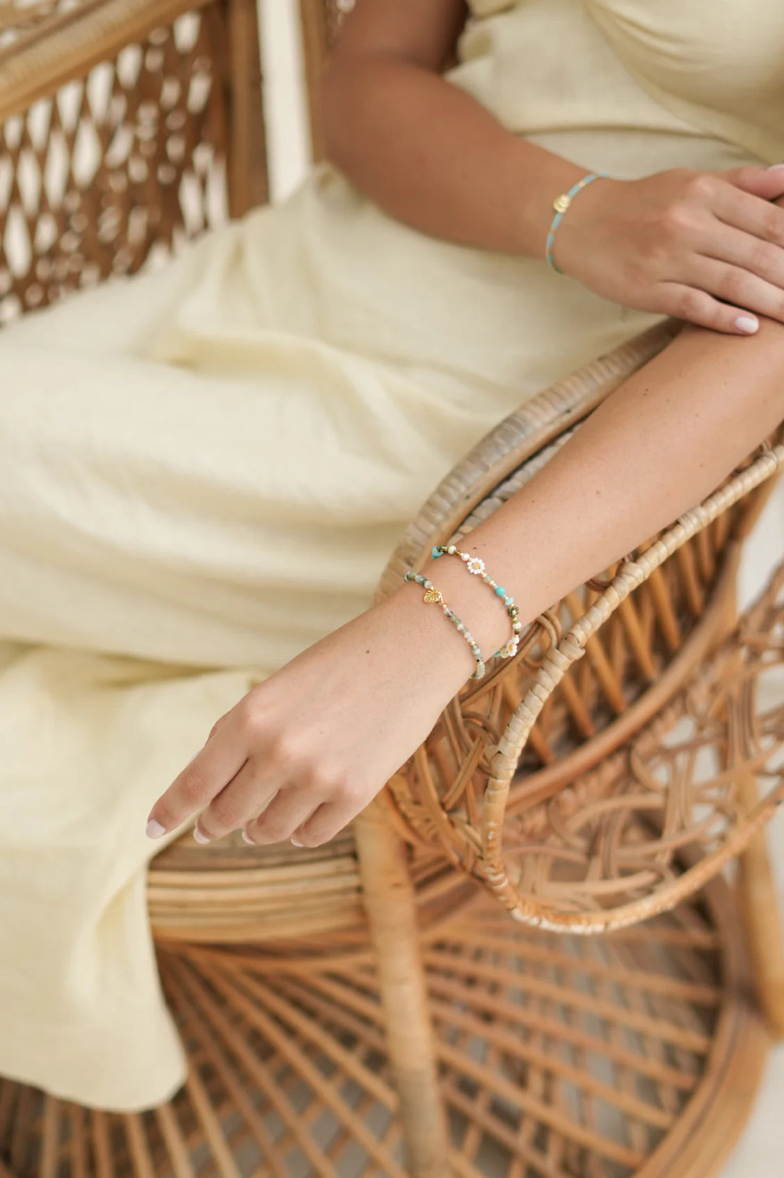 Monstera Leaf Amelia Gold Plated Bracelet
