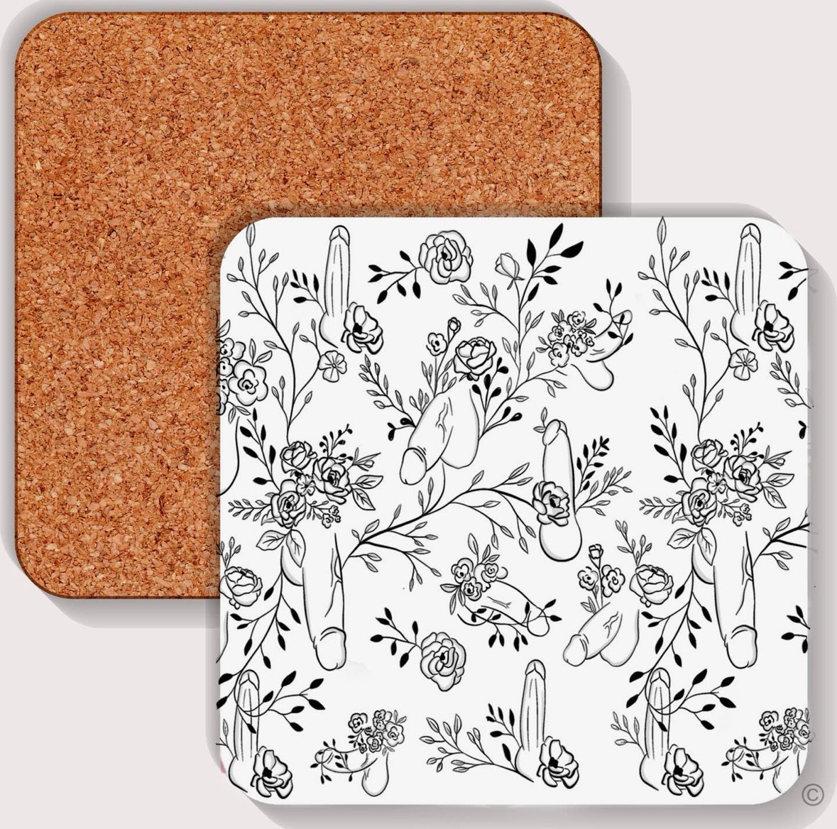Floral Willy Coaster