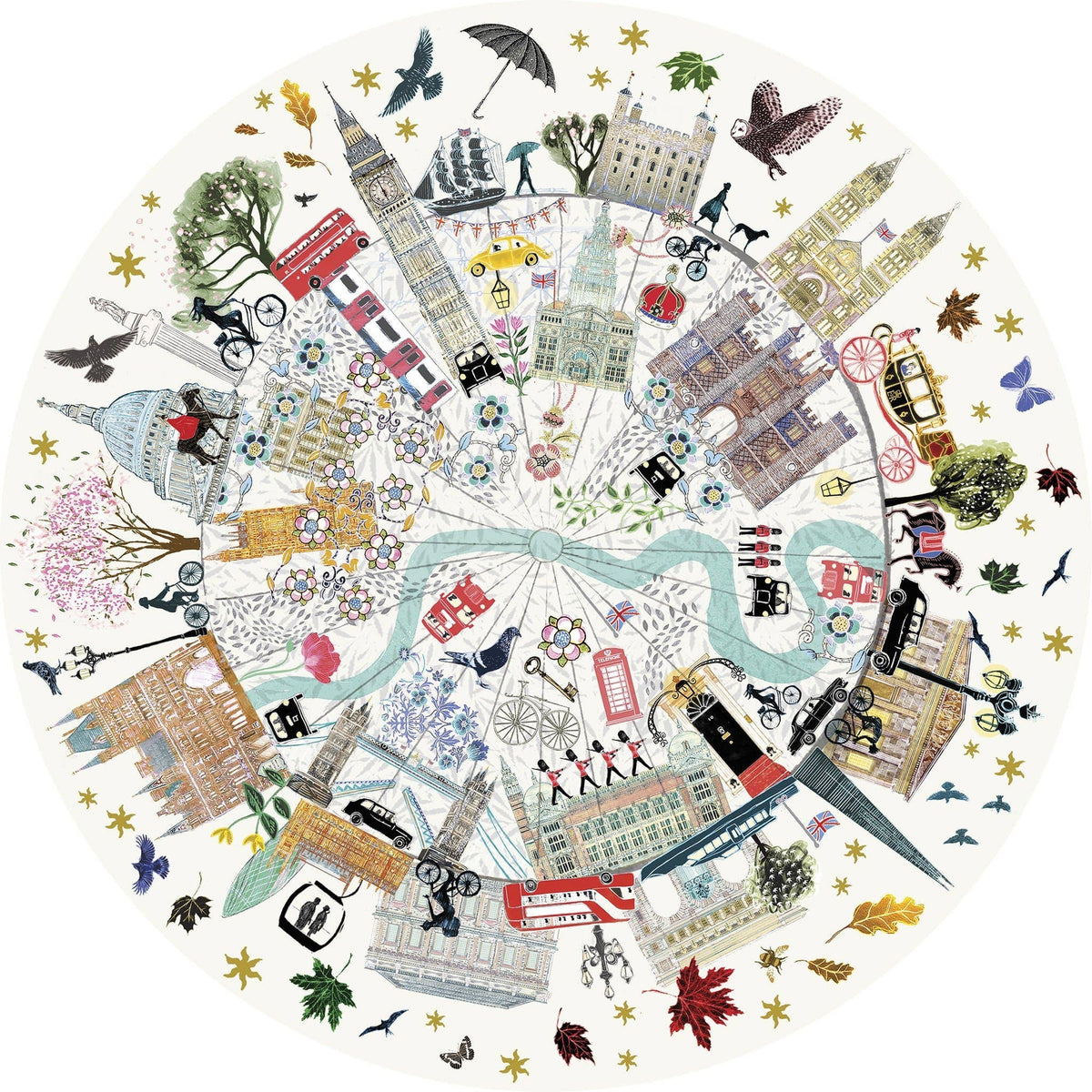 London Buildings 500 Piece Circular Jigsaw Puzzle