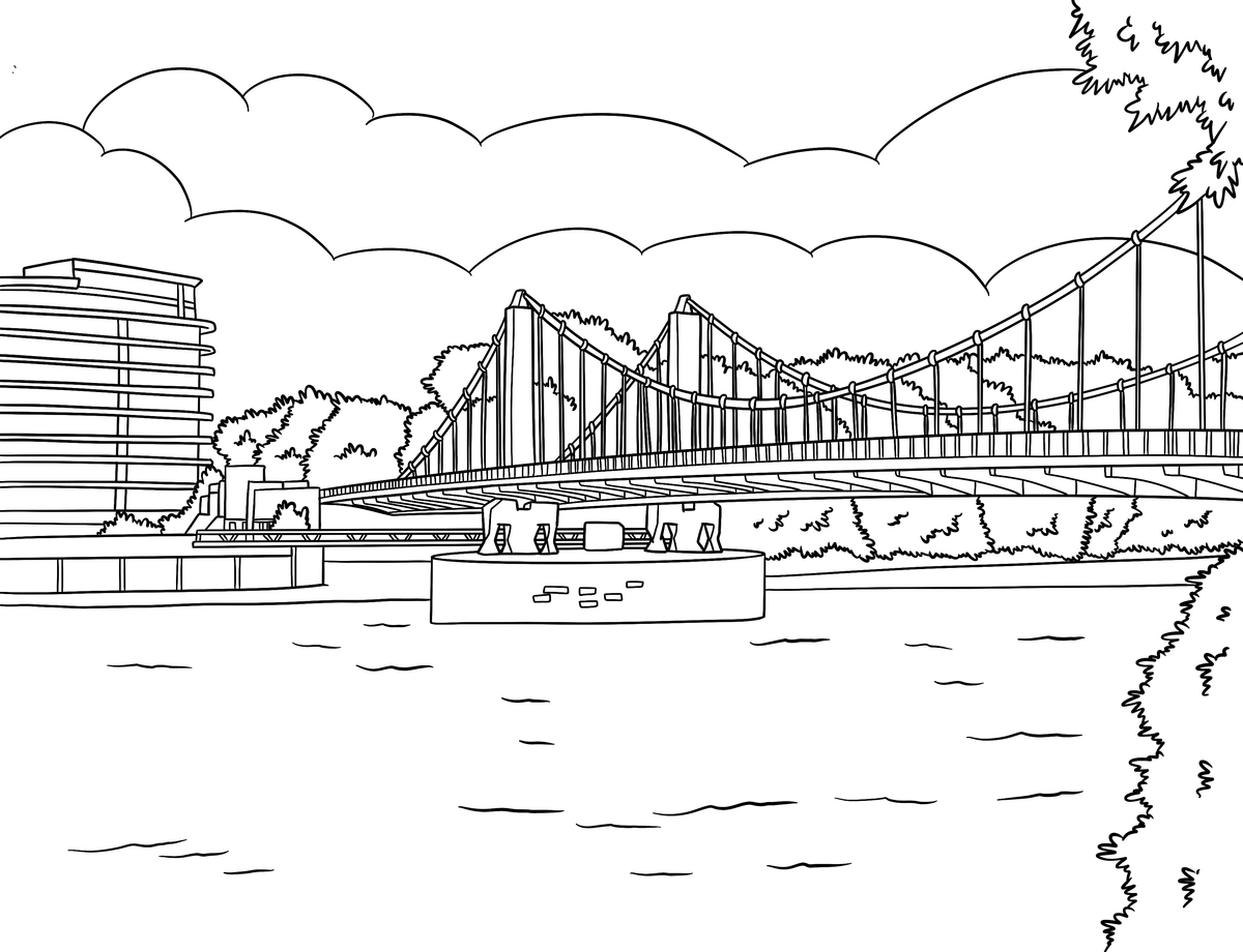 London Bridges Colouring Book (A4)