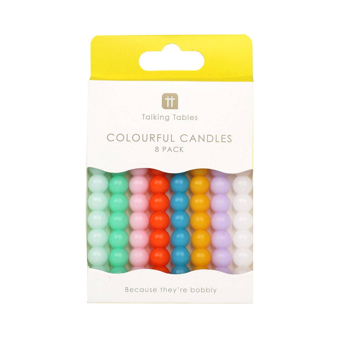 Colourful Bobble Candles | 8 Pack | Birthday Candle |