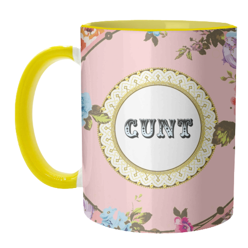 MUGS, SEE YOU NEXT TUESDAY - PINK BY WALLACE ELIZABETH: Mug Colour Inner & Handle 11oz - Pink