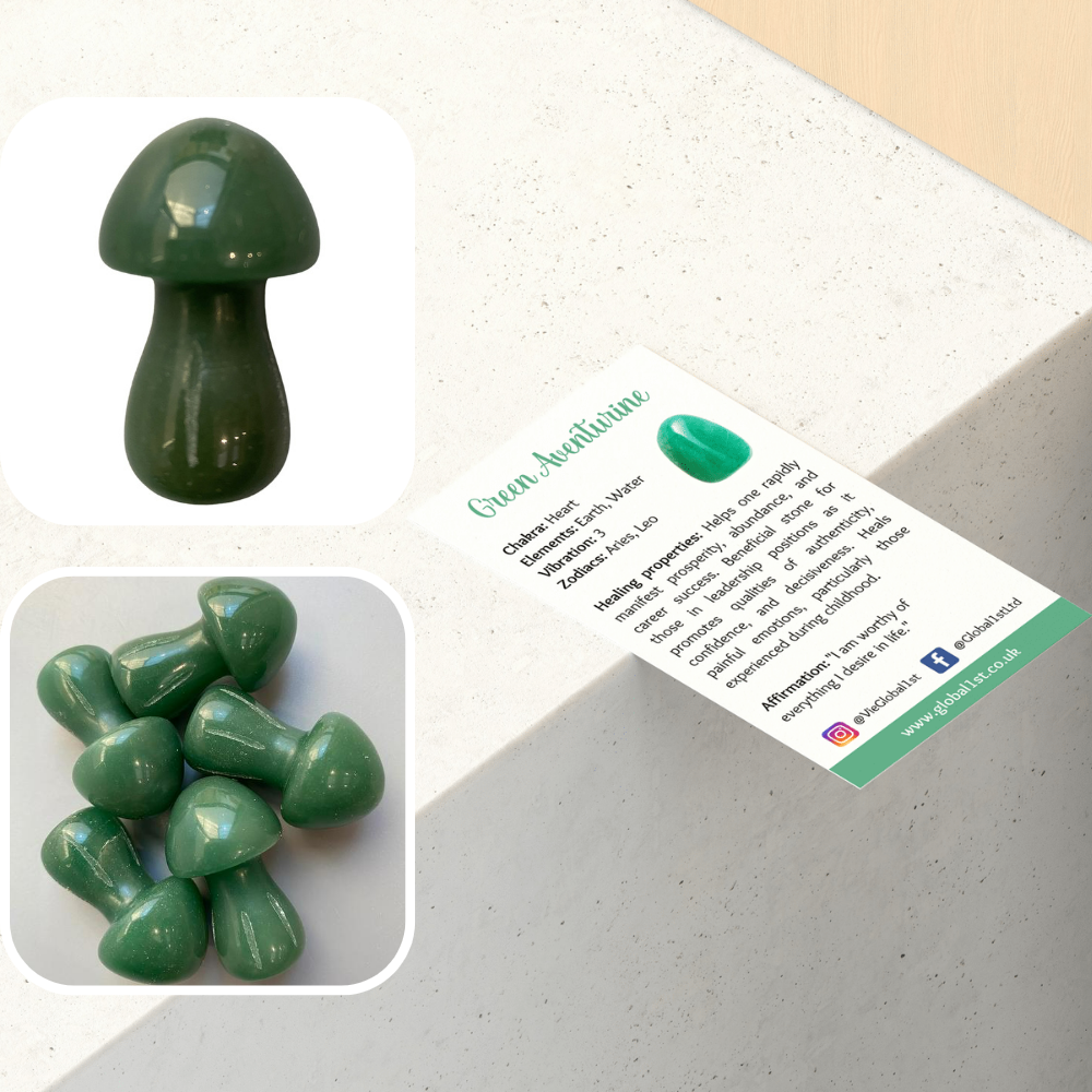 Crystal Mushroom, 3.5cm: Yellow Aventurine