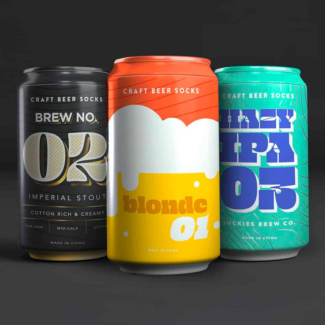 Luckies Originals - Craft Socks: Hazy IPA (Orange)