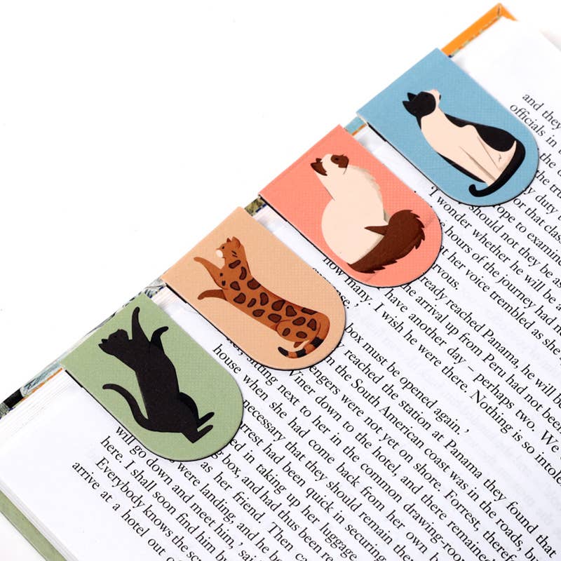 Feline Fine Cats (New) Magnetic Bookmark Set