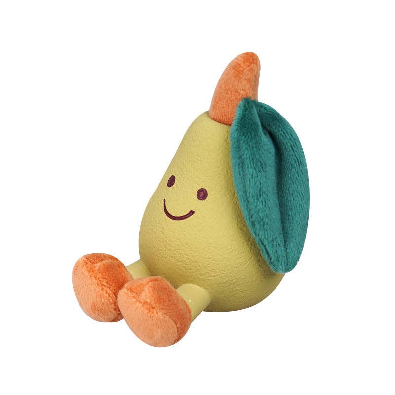 Cute Fruit Dog Chew Toy – Plush Latex Squeaky Pet Toy: Pear