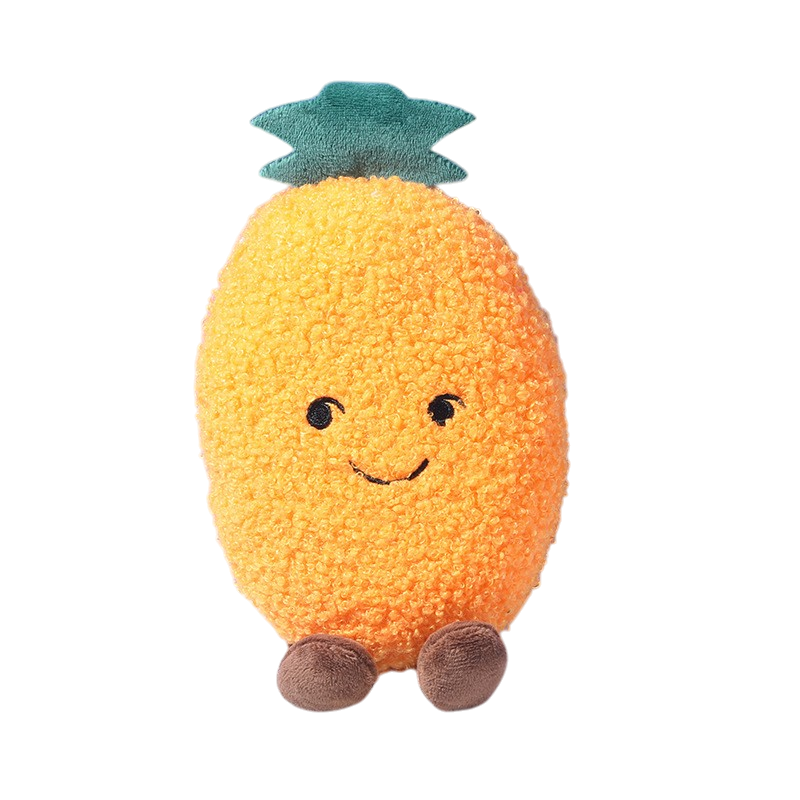 Cute Fruit Plush Dog Toy – Squeaky Chew Toy: Watermelon