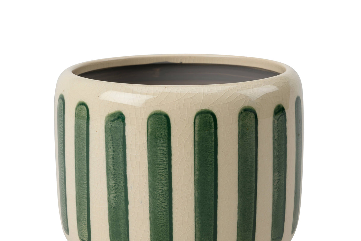 Collectors Indoor Pot 10cm Green Stripe