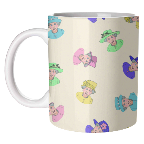 MUGS - THE QUEEN AND HER HATS BY LISA WARDLE