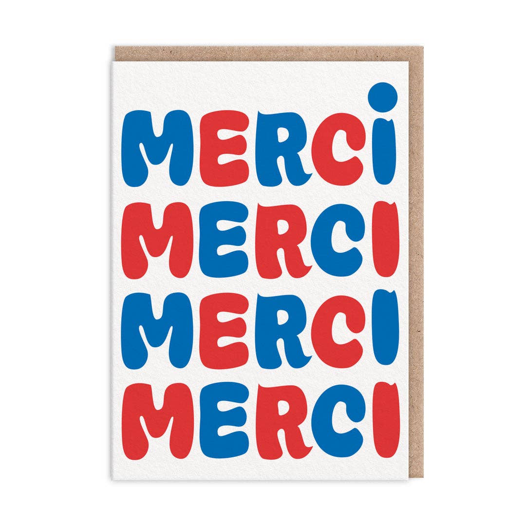 Merci Merci Merci Greeting Card (12365)