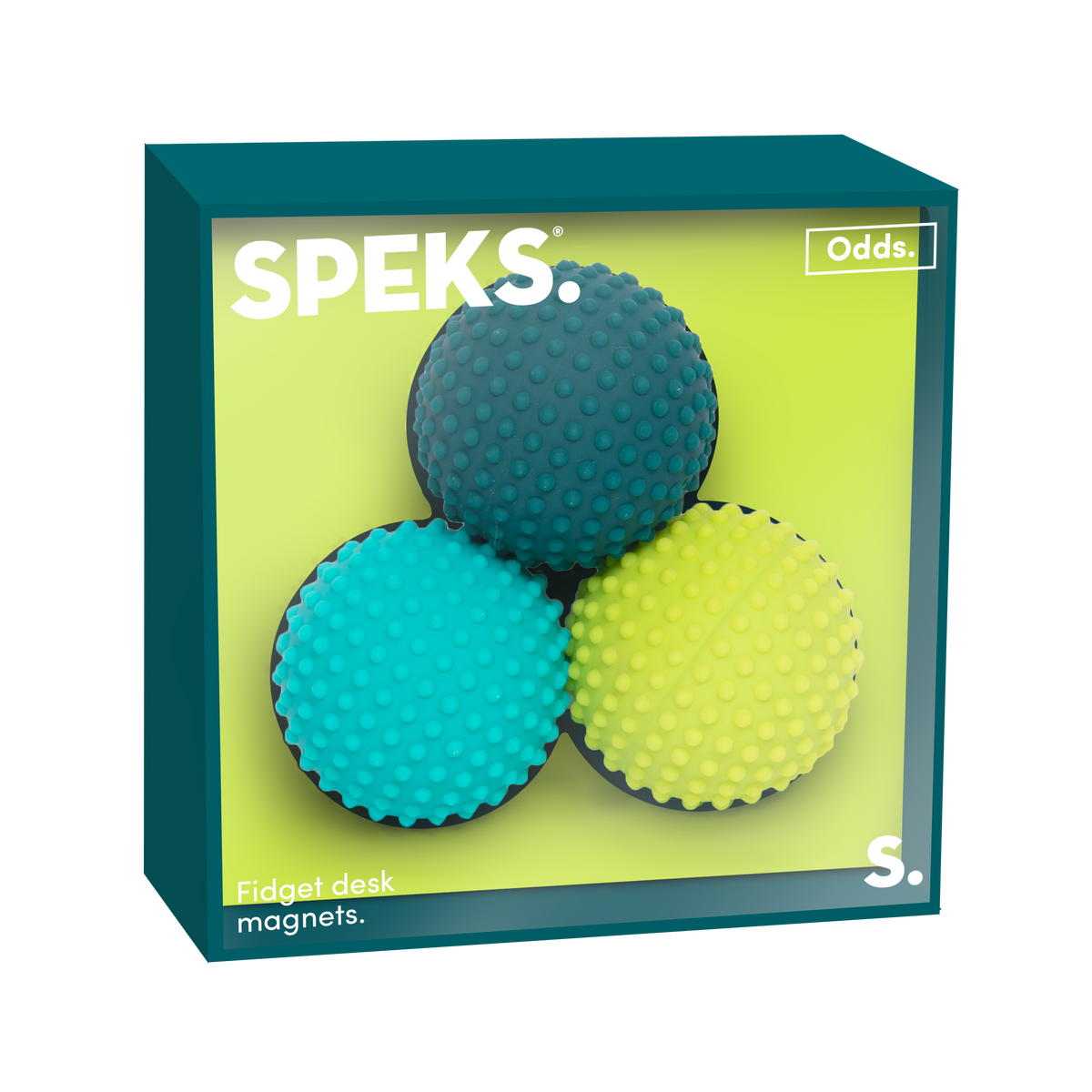 SPEKS. Odds Soft Silicone Fidget Magnets: Blue Peaks / Single