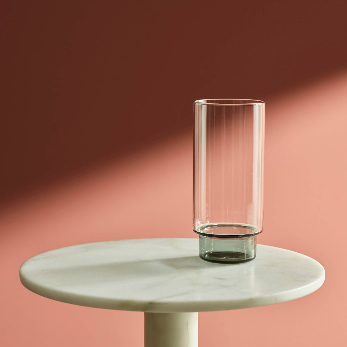RYE Highball Glass / Water Glass SET OF 2: Clear + Smoke